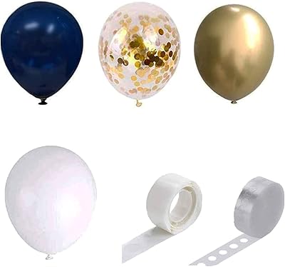 Party Time Latex Ballons Navy Blue And Pearly White Together with golden confetti Balloons in Marine Metal Metal for Navy Blue Birthday Fête Decorations 92 Pieces.. Nigeria's most loved e-commerce platform delivers affordable shopping solutions to your doorstep.
