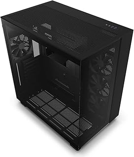 ATX MI -Tour Double Chambre NZXT H9 FLOW game housing - High speed perforated upper panel - front and side panels in tempered glass - 360 mm radiator support - Cable management - Black, CM -H91FB -01.. Discover why thousands choose DIAYTAR NIGERIA for affordable products delivered in less than a week.