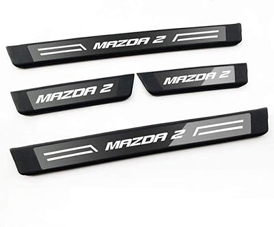 4 parts in stainless steel for anti-rust exterior door, anti-scratch support for welcome sticker framework accessories, suitable for mazda 2 2015-2019.. Nigeria shops with DIAYTAR — wide selection, fast shipping, and great value.