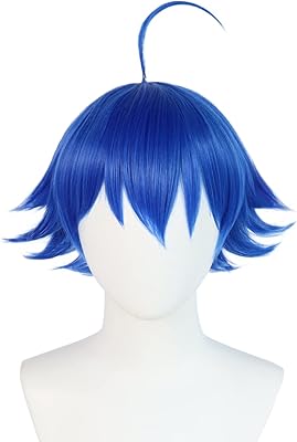 Ebingoo Iruma-Kun Bleue Ebingoo wig for cosplay with bangs for women + wig beanie, short wavy synthetic wig for Halloween disguise, anime festival.. DIAYTAR NIGERIA: Your partner in affordable shopping with nationwide delivery in just 5-8 days.