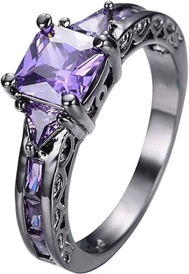 For lisa engagement ring in purple amethyst 10 carats in black gold size 5-11 9 black.. DIAYTAR NIGERIA: Your partner in affordable online retail with reliable delivery across the nation.