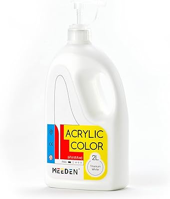 Acrylic paint Miden White Titanium Extra Large 2L-67oz Rich Colors Non toxic Titanium Painting.. DIAYTAR NIGERIA: Your partner in affordable shopping with nationwide delivery in just 5-8 days.
