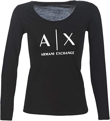 Ax Armani Exchange Basic T-shirt with long sleeves and round neck with chest logo.. Your go-to destination for affordable online shopping, DIAYTAR NIGERIA delivers in under 8 days.
