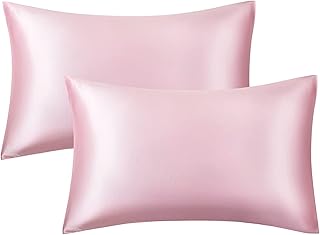 SPIRHEUS HAIR & SKIN Queen size satin pillowcase, Lot of 2, pillow in 20 x 30 inch silk satin with concealed zipper (pink).. Shopping made simple with DIAYTAR NIGERIA's vast selection and budget-friendly nationwide delivery.
