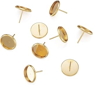 Megapet board earring, round and flat components, cabochon stones for handmade jewelry made by stas-p221-08a-g-megapet.. DIAYTAR NIGERIA: Where shopping dreams come true with budget-friendly prices and nationwide shipping.