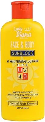 Lady Diana SPF SPF 40 Face and Body Sun, 200 ml.. DIAYTAR NIGERIA: Revolutionizing how Nigerians shop with affordable prices and prompt delivery services.