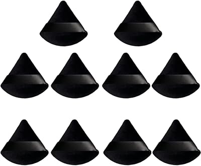 Hugoth soft triangle face makeup sponge puff powder mineral powder dry powder beauty sponge black beauty tools (10 pack).. Make shopping fun and stress-free with DIAYTAR Nigeria.