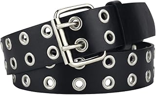 Double -loop PU leather belts for women - 1,3 "wide jeans belt.. DIAYTAR NIGERIA brings the market to your fingertips with affordable prices and swift delivery services.