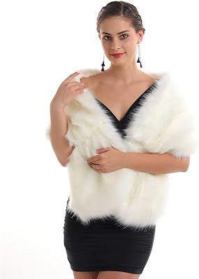 Faux fur scarf for women, long neck scarf for wedding, scarf and shawls for wedding party winter dress.. Shop smarter with DIAYTAR NIGERIA's diverse marketplace and budget-friendly nationwide delivery.