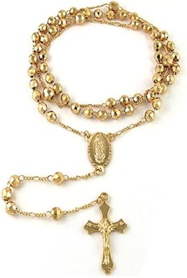 Golden plated rosary necklace Size 24 inches, metal, na.. Discover a world of affordable shopping with DIAYTAR NIGERIA's vast marketplace delivered to you in days.