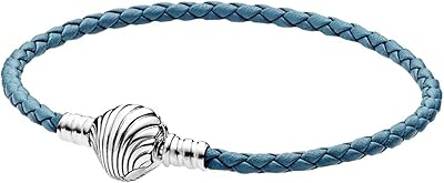 Turquoise braided leather loop bracelet Pandora.. DIAYTAR Nigeria delivers happiness in 5–8 days, no matter what you buy.