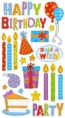 Autocollants de scrapbooking ek success sticko happy birthday party embration 27 pièces) - multicolore.. DIAYTAR NIGERIA transforms dreams into deliveries with our affordable prices and 5-8 day shipping.