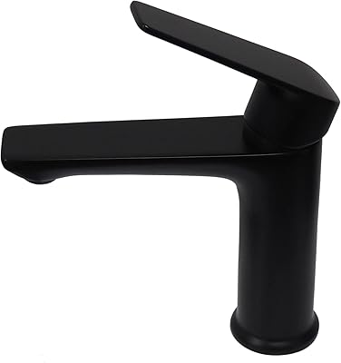 Modern bathroom sink faucet with unique handle, matt black, single-tone sink mixer for kitchen, farm, motorhome, bar.. Your comprehensive marketplace awaits at DIAYTAR NIGERIA with affordable prices and reliable delivery times.