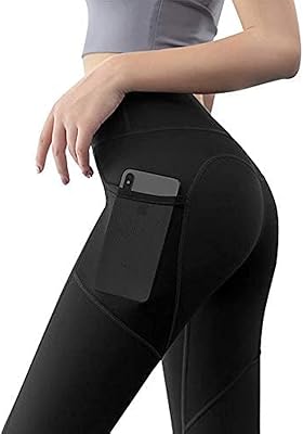 Luxury leggings high size for women with pockets - soft belly control pants for thinning, yoga, gym, running (black) (size s), s.. DIAYTAR NIGERIA brings the marketplace to every Nigerian home with affordable prices and quick delivery.