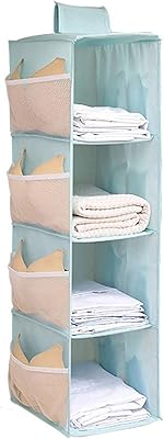 Hanging fabric support organizer, foldable closet storage, sustainable shelf storage combination for bracelets, clothing jackets, blue.. DIAYTAR NIGERIA brings the nation's largest product catalog to your doorstep at prices you'll appreciate.