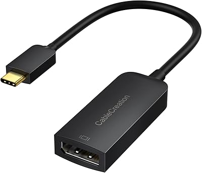 USB C to DisplayPort 8K to 60 Hz, Cable Creation Creation USB C to DP 1.4, Compatible with Oculus Rift S, Mac Mini 2018, MacBook Pro 2020, MacBook Air 2020, XPS 15/13, Black.. DIAYTAR NIGERIA makes online shopping accessible with our comprehensive platform and prompt delivery service.