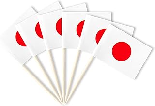Mini flags in the shape of Japanese flag for cupcakes and cocktails, food flags for feast decorations of independence day (100 pieces).. DIAYTAR NIGERIA: Your trusted partner for affordable online shopping with reliable delivery timeframes.