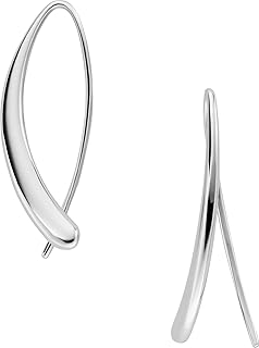 Cariana earrings for women in silver stainless steel, SKJ1521040, L: 11.45 mm, stainless steel, without precious stones.. DIAYTAR NIGERIA: Your affordable marketplace with reliable 5-8 day shipping across Nigeria.