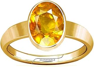 Ring with precious stones pokraj in adjustable yellow sapphire divya shakti for men and women panchdhatu 7.25-7.50 ct.. Explore fashion, tech, home goods, and more on DIAYTAR Nigeria — always affordable, always fast.