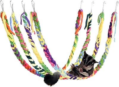Climbing toys/Exercise/Exploration of the jungle in sugar glider handmade, cage accessories with suspended toys, mouse toys, bird rope swing toy, random color, 4 pieces.. Experience the convenience of one-stop shopping with DIAYTAR NIGERIA's diverse and affordable marketplace.