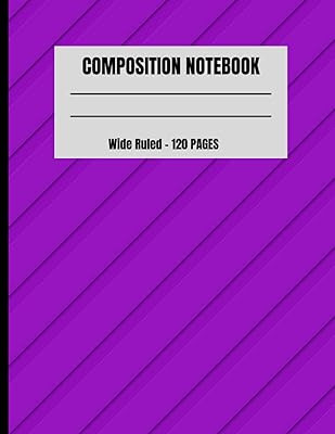 Composition notebook: purple forms - wide lines, 120 pages, 8.5 \ "x 11 \".. DIAYTAR NIGERIA: Bringing quality products to every Nigerian home at prices everyone can afford.