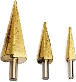 Mingshin 3-piece Electric forest games in titanium 4-12mm/4-20mm/4-32mm HSS fast steel forest with triangular handle for carbon steel, iron, insulating panel, PVC and wood panel.. Everything you need is on DIAYTAR Nigeria — just a click away.