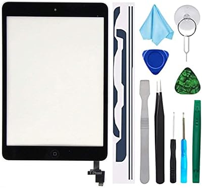 Black touch screen scanning repair kit T phael for iPad mini 1 and 2 a1432 a1489, replacement with IC chip + home button + tools + pre-installed adhesive.. DIAYTAR NIGERIA makes quality accessible to all with our affordable prices and quick delivery service.