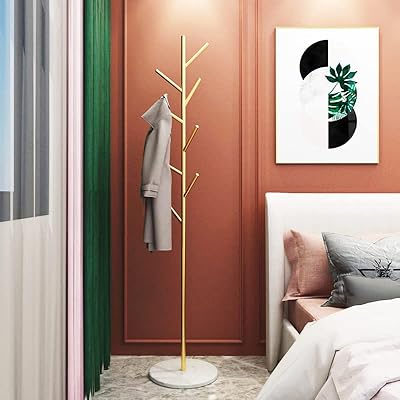 Timmycare metal coat rack on foot, coat rack, coat rack, entrance organizer for clothing, scarves, backpacks, umbrellas, bags, hats (tree).. Shop with confidence at DIAYTAR NIGERIA, Nigeria's premier affordable e-commerce platform.