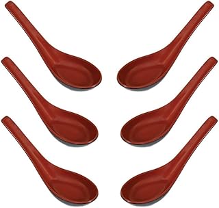 Hinomaru Lot of 6 tablespoons in melamine 14 cm in length for noodles won and soba for the house and the restaurant, melamine, black red, 14 cm long.. Fast, easy, and affordable — that’s shopping the DIAYTAR Nigeria way.