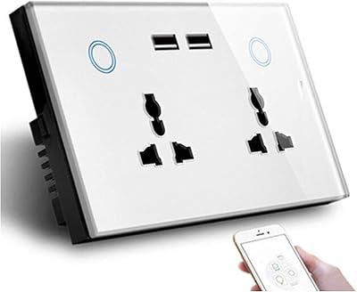 Easylife smart USB wall socket Tuya Universal electrical outlet 13a touching with power monitoring.. Experience shopping freedom with DIAYTAR NIGERIA's vast selection and dependable nationwide shipping.