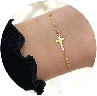 Elegant 14 -carat gold bracelet with Cubic Zircony Cross for Women.. Affordable convenience is here — shop DIAYTAR Nigeria today.