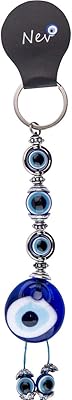 Nevfactory Nazar Boncuk keychain with Turkish glass eye - handmade jewelry with blue eye for car decoration, blue, s, blue, s.. Tired of overpriced goods and slow delivery? DIAYTAR Nigeria brings affordability and speed together with a wide selection of products.