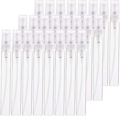 Benecrete 25 pieces 10 ml Mini mini bottles Vaporizers of Transparent Glass Glass Factors Empty Vaporizers with plastic cap for perfume, cosmetics, cosmetics.. No hidden costs, no long delays — just DIAYTAR Nigeria convenience.
