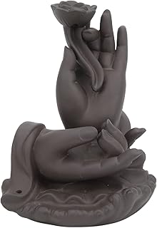 Portable incense burner Buddha with reflux, handmade in ceramic, support of smoke cascade burner for the house, the office, relaxation, yoga crafts, aromatherapy.. Enjoy the simplicity of shopping with DIAYTAR NIGERIA, offering vast choices delivered in just 5-8 days.