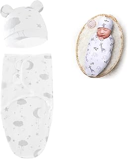 Jamal Standes for newborn, 100 % cotton with matching hat - gentle gentle and breathable sleeping bag for baby boy and girl from 0 to 6 months old, Extensible swadding sleeping bag, perfect shower gift (2).. Unlock access to a wide range of products with DIAYTAR NIGERIA's affordable e-commerce platform.