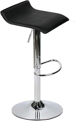 Adjustable swivel bar stool, PU leather with chrome base, pub table chair (black B).. Shop anytime, receive on time — only with DIAYTAR Nigeria.