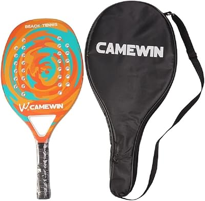 Paddle-tennis beach racket racket-in tennis snowshoes on carbon fiber mesh surface with EVA foam ball racket with cover bag.. Your complete marketplace solution, DIAYTAR NIGERIA offers unbeatable value with delivery within the week.