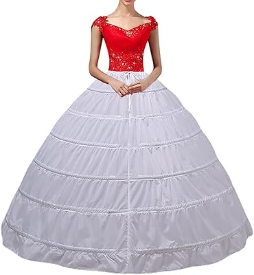 Crinoline skirt for women, sub-skirt length floor for wedding evening dress, 6 white earrings, size: 66-109cm Length: 100cm.. DIAYTAR NIGERIA combines the largest product selection with affordable prices and reliable delivery.