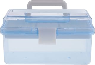 Hobie paint storage box, 2 -level plastic organizer with handle, blue.. Enjoy a hassle-free shopping experience with DIAYTAR Nigeria, where products are categorized for your convenience and delivery is always on time.