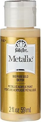 Folkart K660 metallic acrylic painting, matching colors (56.6 g), 6102, 59.6 g of gold (pure gold).. Find everything you need at prices you'll love with DIAYTAR NIGERIA's comprehensive e-commerce platform.