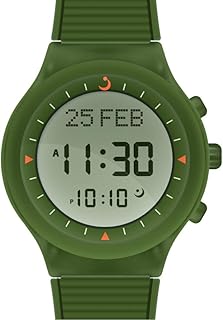 Sports watch with rubber bracelet and plastic circular frame of al fajr/digital wy-16, green color.. Shop from Nigeria's largest product selection at DIAYTAR, with budget-friendly prices and swift delivery.