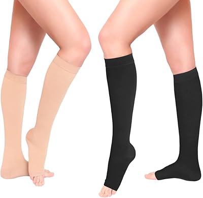 Kevvi - 20-30 mmHg compression stockings, high -ended low support and compression lows without toes and TED hose (2 pairs).. DIAYTAR NIGERIA brings online shopping to every Nigerian with affordable prices and reliable shipping.