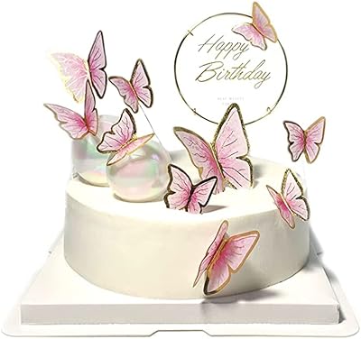 Castowave 11 Pieces Decoration of Pink Butterfly And Gold Cake.. Your budget-friendly online marketplace, DIAYTAR NIGERIA delivers a world of products in just 5-8 days.