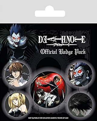 Pack d'insignes death note multicolore 10 x 125 cm.. Need something fast? Order it now from DIAYTAR Nigeria.