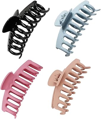 4 pieces Large hair pliers for women girls 11 cm Fashion hair tongs Mate non -slip hair pliers with solid outfit for fine and thick hair, fashion hairstyle accessories... DIAYTAR Nigeria: Where affordability meets speed and quality.