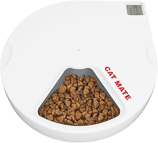 Automatic feeder Cat Mate C500 with digital timer for cats and small dogs, white, size 13.4 x 11.4 x 2.8.. DIAYTAR NIGERIA brings online shopping to every Nigerian with affordable prices and reliable shipping.