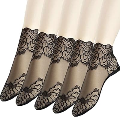 Lace socks for women - 5 pairs of ruffle socks for women - Mestics socks for women, fine summer socks for women.. Your everyday shopping destination, DIAYTAR NIGERIA offers unbeatable value with quick delivery times.