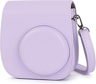 Protective case and laptop compatible with Fujifilm camera for instant install camera mini 11 in PU leather with adjustable pocket and shoulder (light purple), light purple, belt bag, light purple, belt bag.. Shop the future with DIAYTAR NIGERIA - thousands of products, unbeatable prices, delivery within a week.