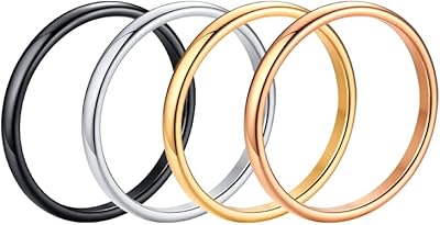 Set of rings for women, girls and adolescents - Rose, silver, black and classic gold all in one in stainless steel of pure color, beautiful ball design, without precious stones.. From fashion to electronics, DIAYTAR Nigeria brings it all to your doorstep — fast, easy, and affordable.