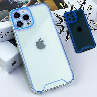 Biglake transparent rear shell in flexible silicone with light night light compatible with iPhone 13 pro max 14 pro max (iPhone 14 pro max, blue).. Your complete retail destination, DIAYTAR NIGERIA combines extensive variety with prompt delivery.